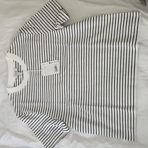 COS Black and White Striped Short Sleeve Tee